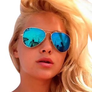 Ray Ban Aviator Blue Flash Polarized Sunglasses